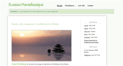 Desktop Screenshot of evasionparadisiaque.net